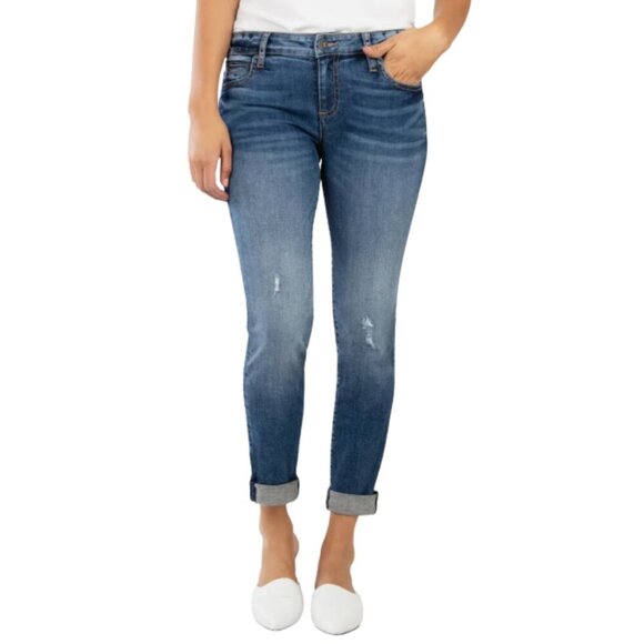 Kut From The Kloth Catherine Boyfriend Crop Jeans in Acclaim Sz 10 - Picture 1 of 11